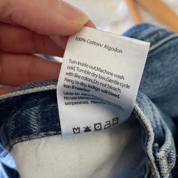 Insane gene 90s loose wide straight jeans with slits at bottom hem - Picture 12 of 12